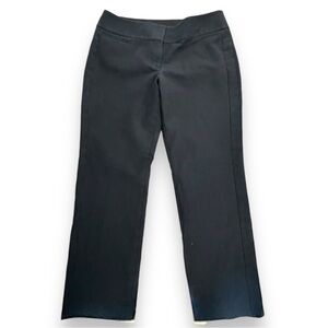 Ann Taylor LOFT Sz 12 Julie Black  Double Side Seams Dress Pants Cotton Spandex